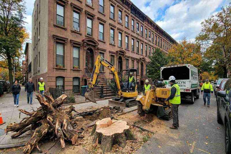 Professional tree root removal service in Brooklyn New York